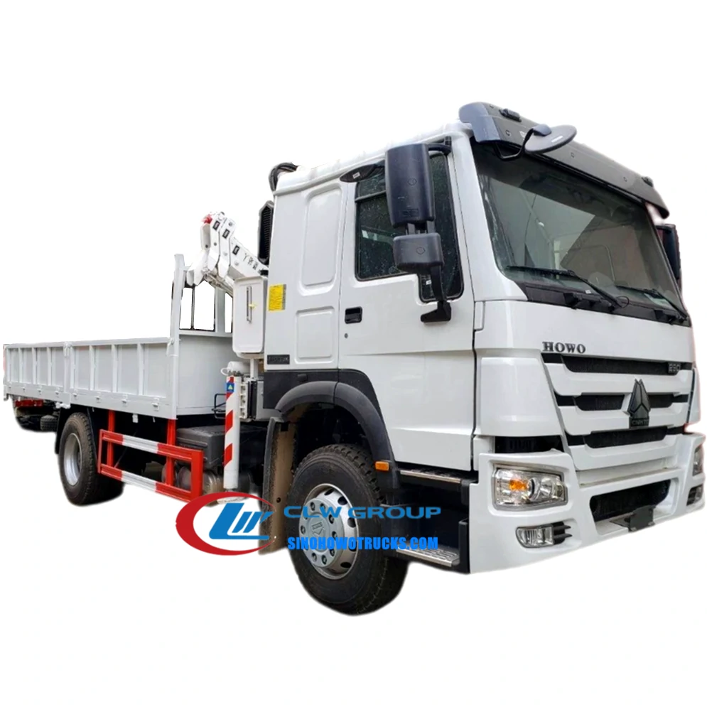 Sinotruk Howo 8 ton crane truck for sale Uzbekistan