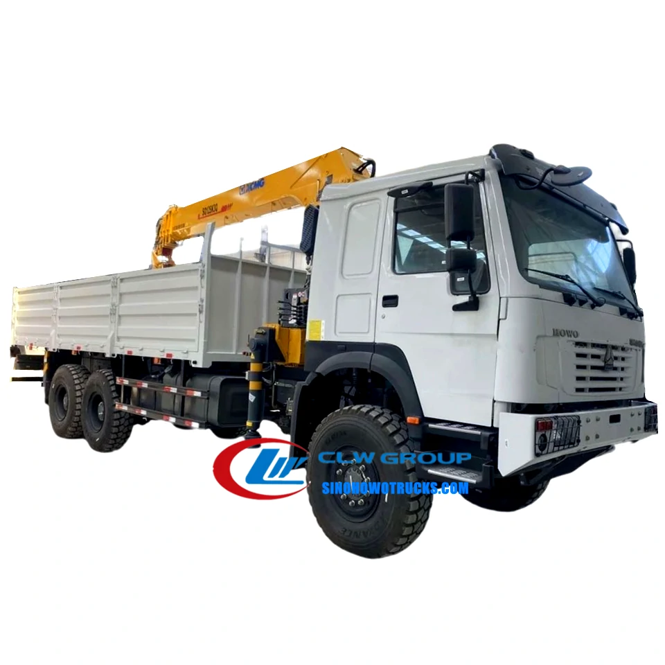 Sinotruk Howo All Wheel Drive 10 ton crane truck for sale Tajikistan