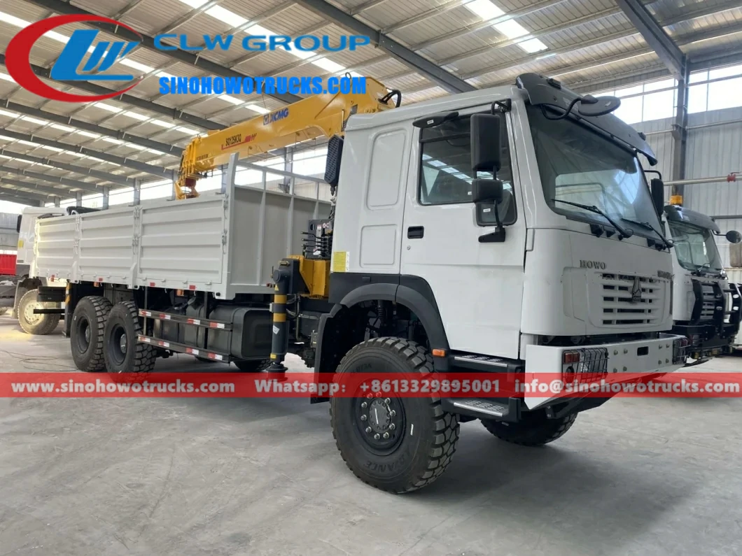 Sinotruk Howo All Wheel Drive crane lift truck Tajikistan