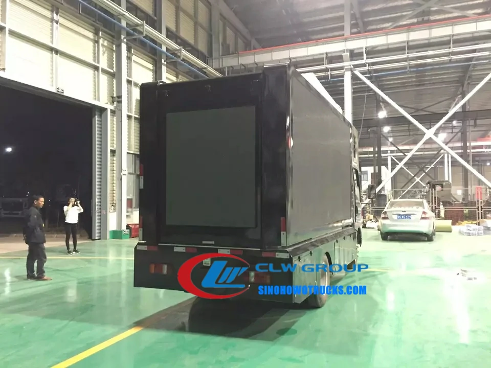 Sinotruk Howo mobile led display truck with screen lift and stage Malaysia