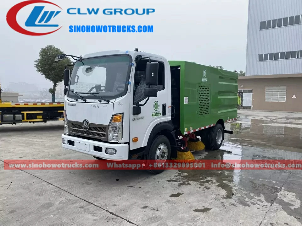 Sinotruk Wangpai mini 3cbm parking lot sweeper for sale Cambodia