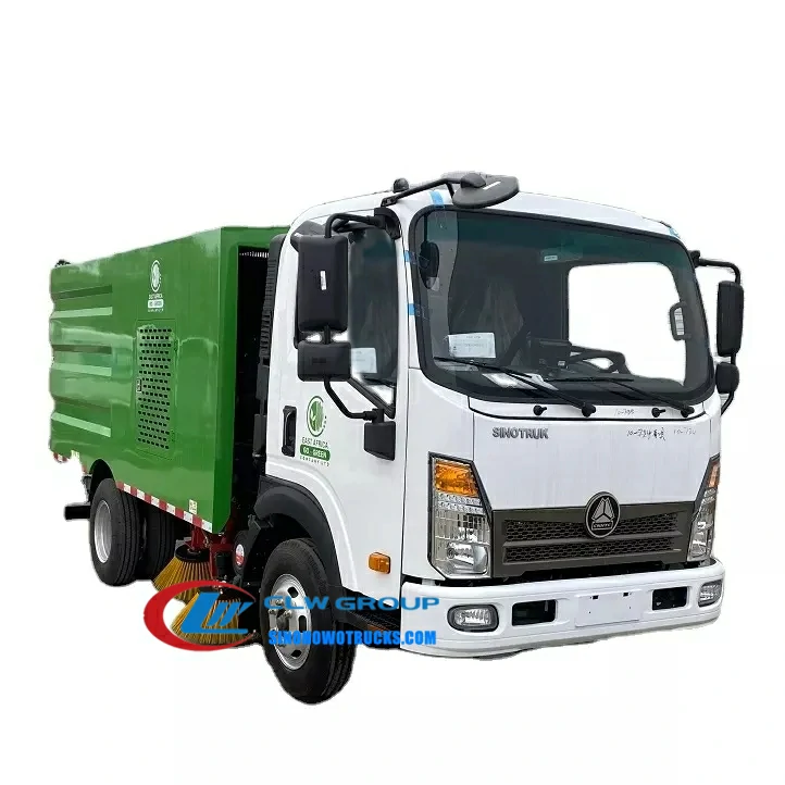 Sinotruk Wangpai mini vacuum sweeper truck Cambodia